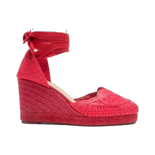 Straw-Woven Wedge Heels