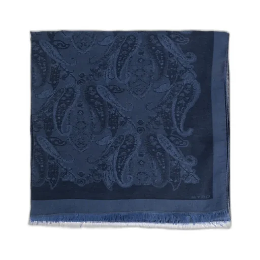 Etro Logo Detailed Frayed Scarf