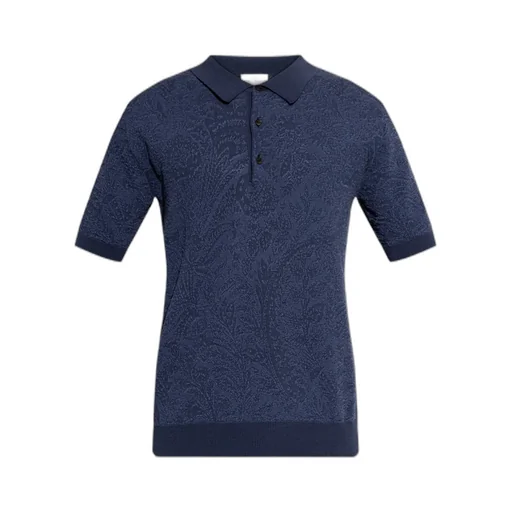 Etro Textured Knit Polo Shirt