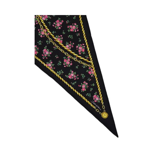 Dolce & Gabbana Chain-Print Floral Scarf