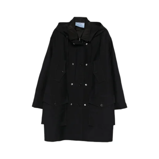 Prada Button-Up Hooded Jacket