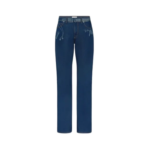Jean Paul Gaultier Printed Denim Jeans