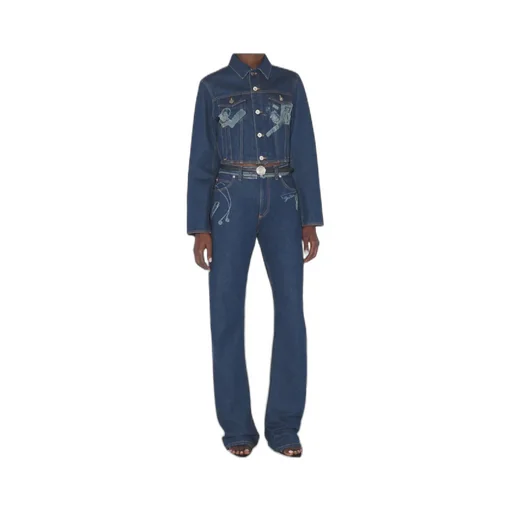 Jean Paul Gaultier Printed Denim Jeans