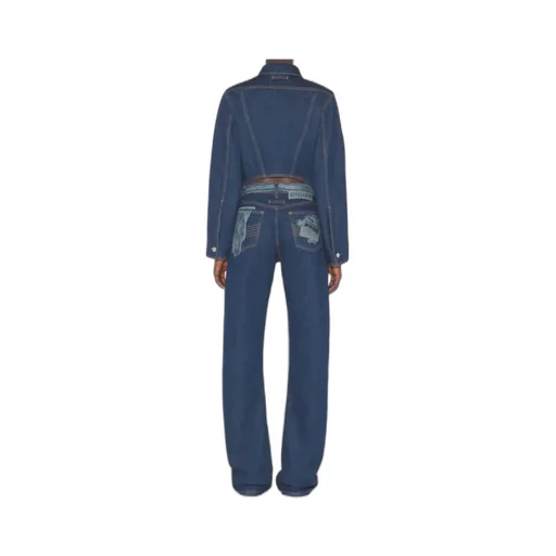 Jean Paul Gaultier Printed Denim Jeans