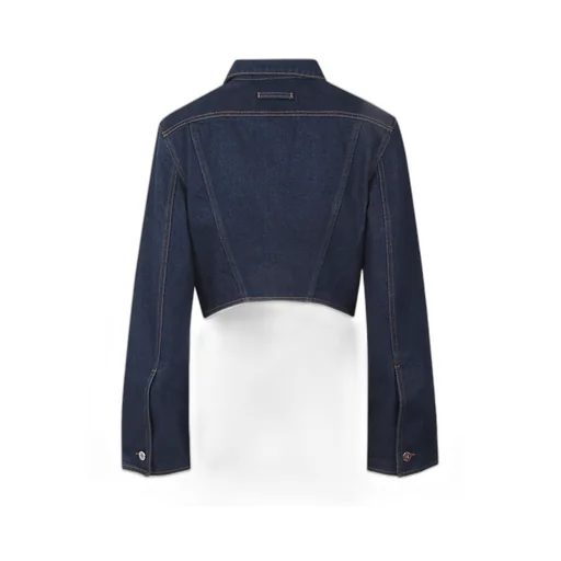 Jean Paul Gaultier Cropped Printed Denim Jacket