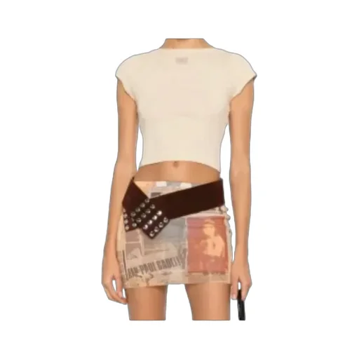 Ribbed Short-Sleeved T-Shirt