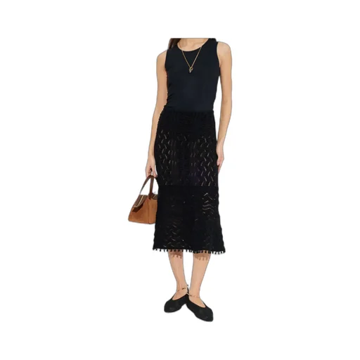 Jil Sander Decorative Weave Knitted Midi Skirt