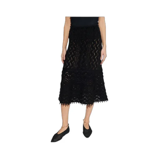 Jil Sander Decorative Weave Knitted Midi Skirt