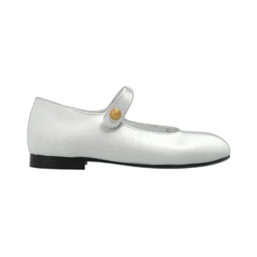 Balmain Kids Round Toe Ballet Flats