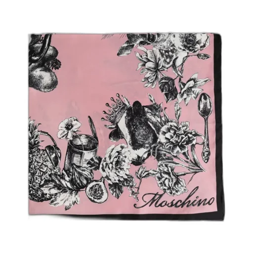 Moschino Illustrated Print Scarf