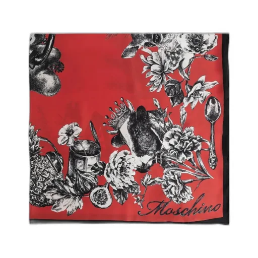 Moschino Illustrated Print Scarf