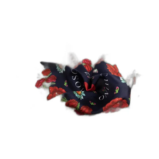 Moschino Floral Print Silk Scarf