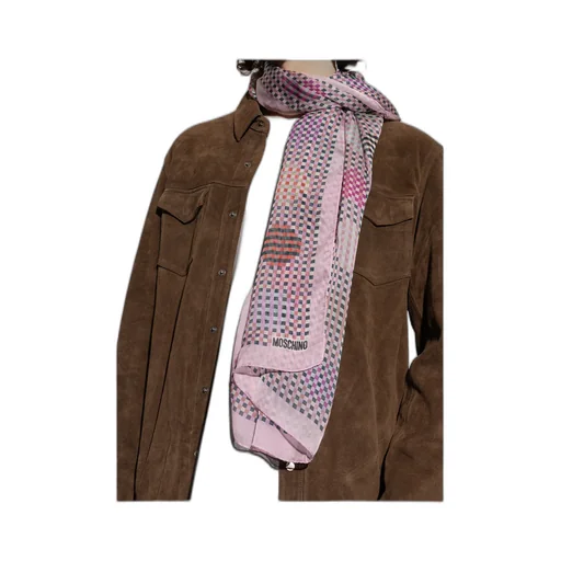 Moschino Checked Logo Scarf