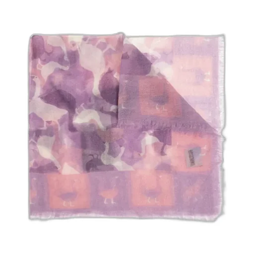 Moschino Animal Print Cashmere Scarf