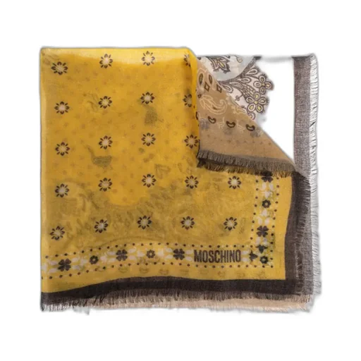 Moschino Printed Fringed Scarf