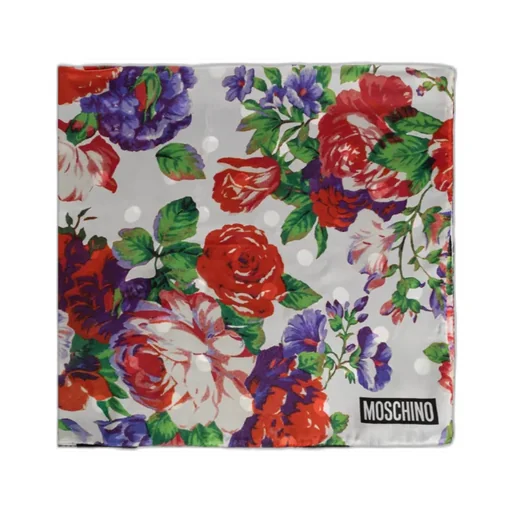 Moschino Floral Polka Dot Scarf