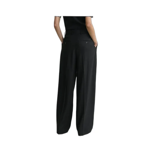 Wide-Leg Flannel Pants