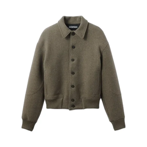 Jacquemus The Feltro Logo Embroidered Bomber Jacket