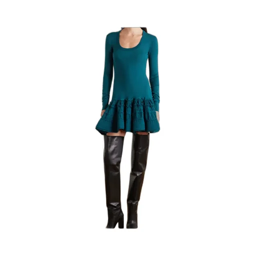 AlaÏA Long-Sleeved Crinoline Dress