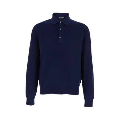 Tom Ford Long-Sleeved Knitted Polo Shirt
