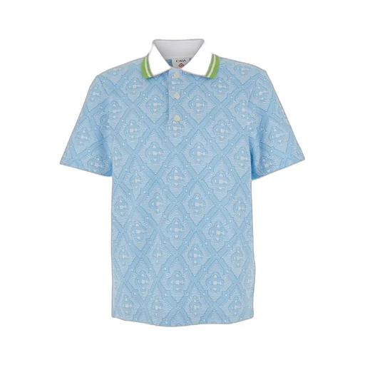 Casablanca Short-Sleeved Jacquard Polo Shirt