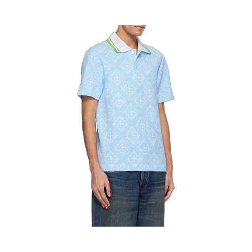 Casablanca Short-Sleeved Jacquard Polo Shirt