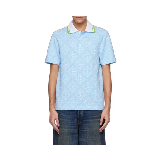 Casablanca Short-Sleeved Jacquard Polo Shirt