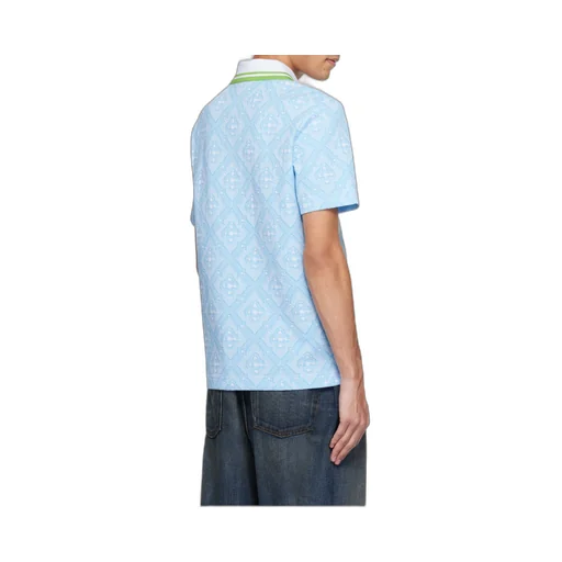 Casablanca Short-Sleeved Jacquard Polo Shirt