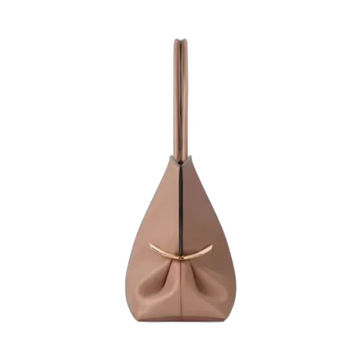 Pinch Squeezed Horizontal Tote Bag In Nappa Leather