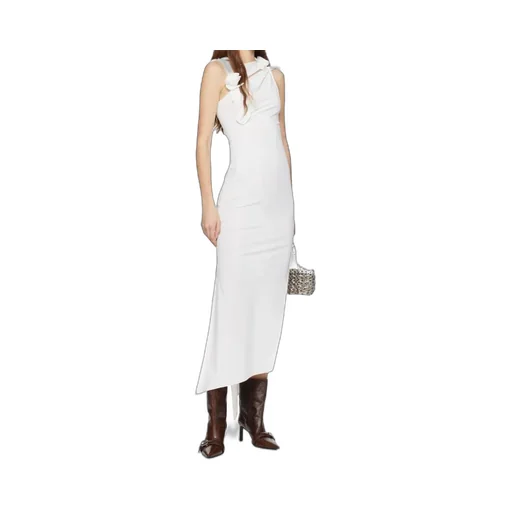 Rosette Knot Asymmetric Dress
