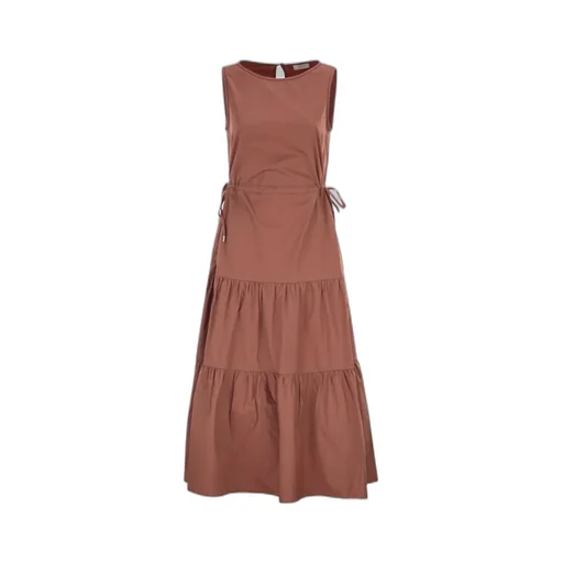 Peserico Ruffled Sleeveless Midi Dress