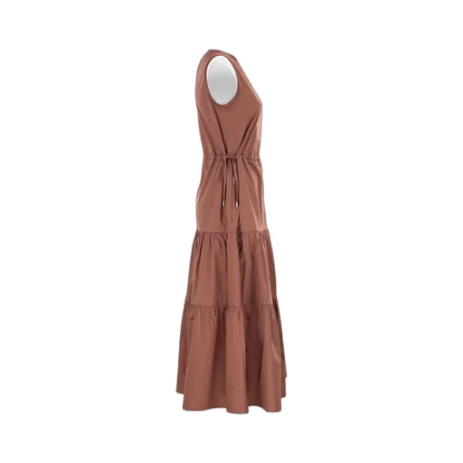 Peserico Ruffled Sleeveless Midi Dress
