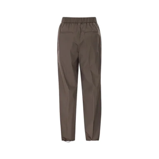 Peserico Elasticated Waistband Stretch Sateen Trousers