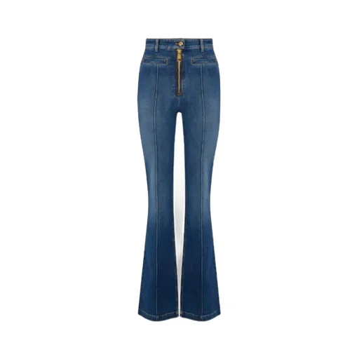 Elisabetta Franchi Zip Boot-Cut Jeans
