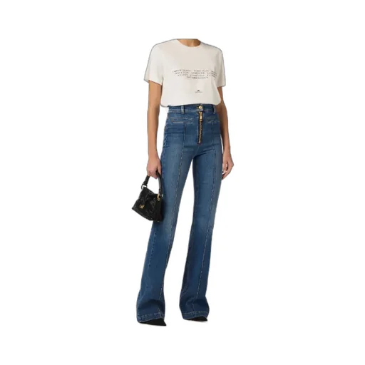 Elisabetta Franchi Zip Boot-Cut Jeans