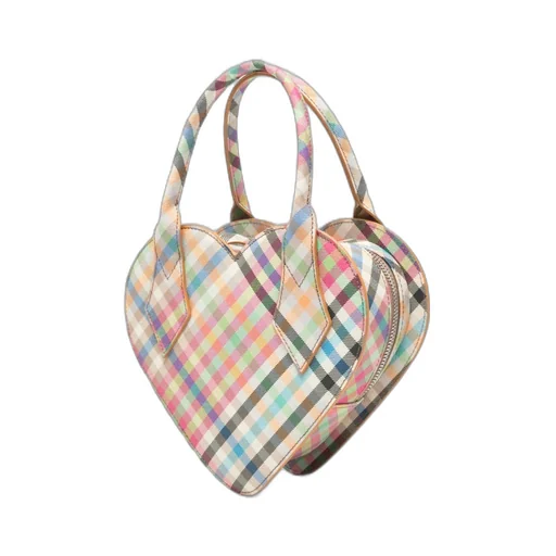 Josephine Heart Plaid Tote Bag