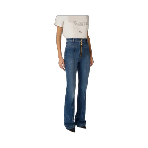 Elisabetta Franchi Zip Boot-Cut Jeans