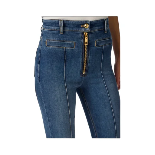Elisabetta Franchi Zip Boot-Cut Jeans