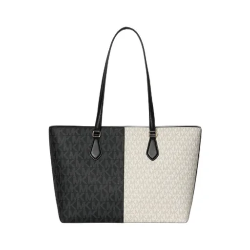 Two-Tone Iconic Logo Shoulder Bag