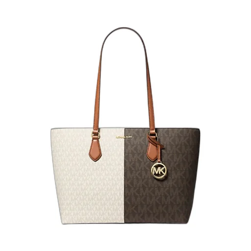 Sheila Large Two-Tone Signature Logo Tote Bag