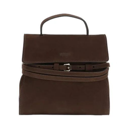 Moschino Tie Me Logo Embossed Tote Bag
