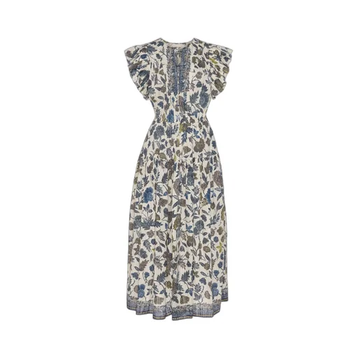 Kairi Flutter Sleeve Midi Dress