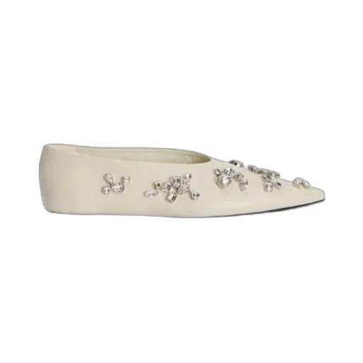 Jil Sander Embellished Ballerina Shoes
