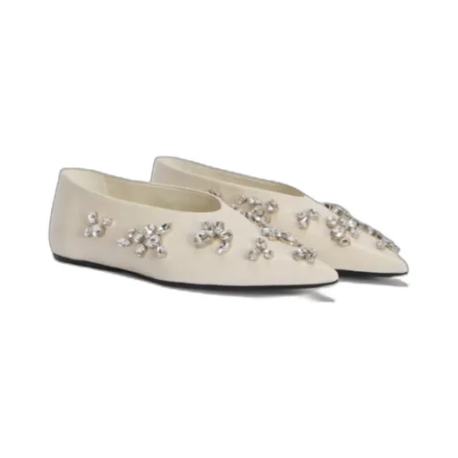 Jil Sander Embellished Ballerina Shoes