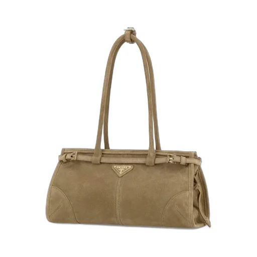 Prada Logo Plaque Belted Shoulder Bag