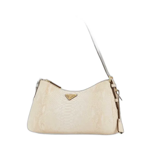 Prada Embossed Zipped Shoulder Bag
