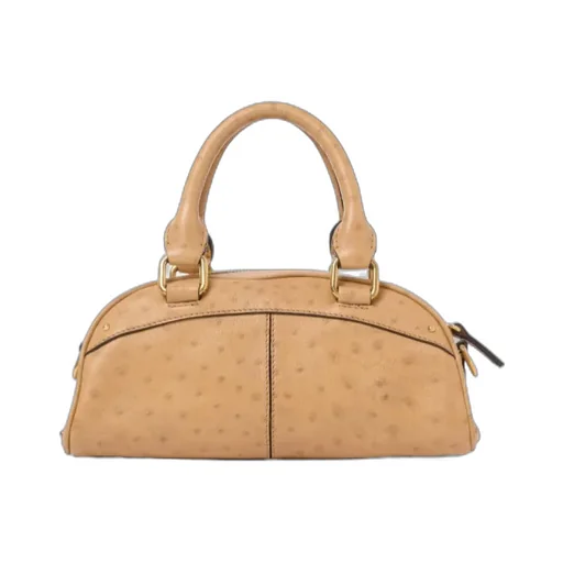 Chloé Logo Plaque Zip-Up Small Bowling Bag