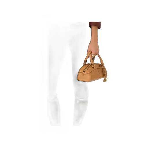 Chloé Logo Plaque Zip-Up Small Bowling Bag