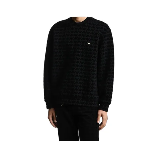 Logo-Embroidered Patterned Sweatshirt