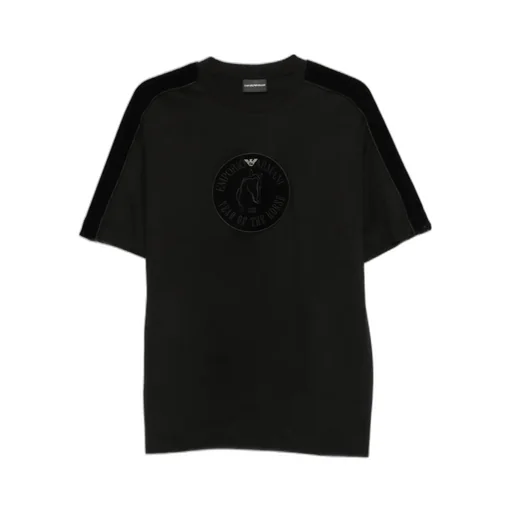 Velvet-Panel T-Shirt
